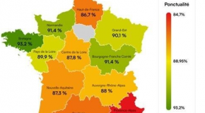 Disparité de la qualité de services des TER en 2023